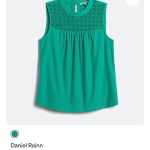 Daniel Rainn Teal Sleeveless Blouse